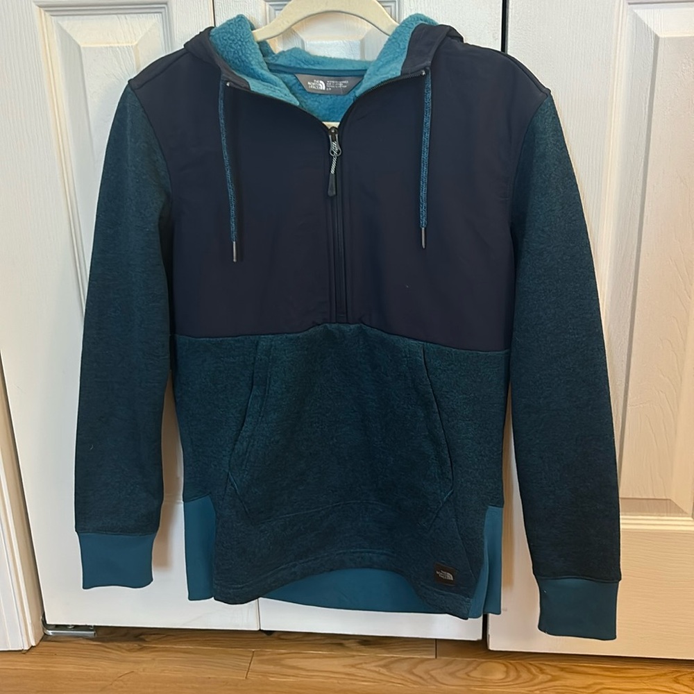 North Face Quarter Zip with Hoodie